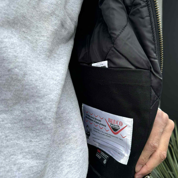 BLUCO - RIB COLLAR VEST - BLACK