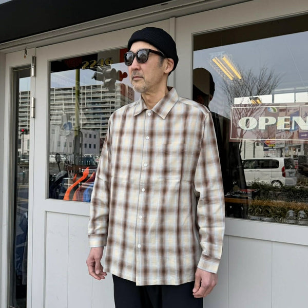 FIVE BROTHER - LIGHT OMBRE SHIRTS - BEIGE×L.BLUE