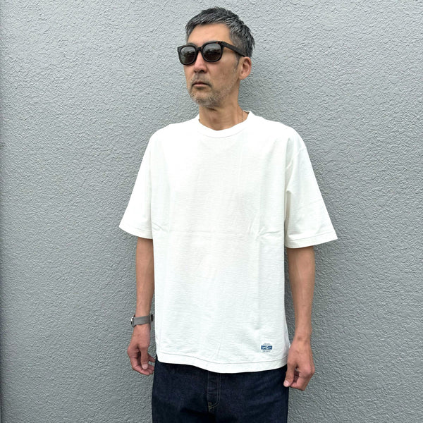 ARMY TWILL - BACK JERSEY HALF SLEEVE TEE - WHITE