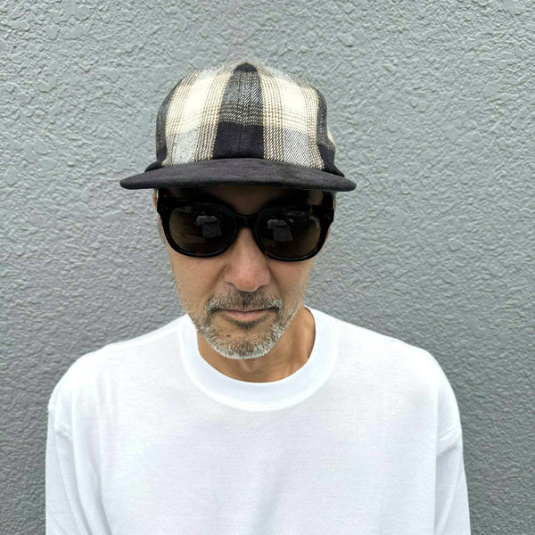BIGMIKE - HEAVY FLANNEL CAP - OFF x BROWN x BLACK