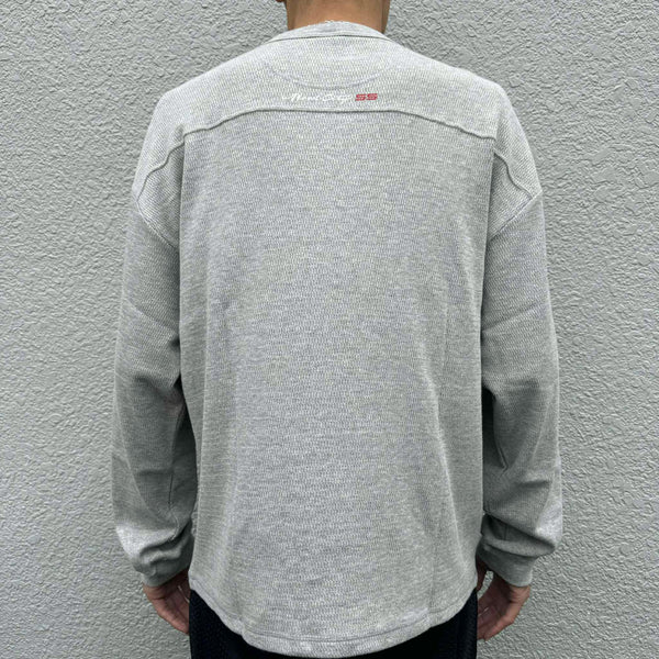 RADIALL - COUPE - FOOTBALL SHIRT L/S - GRAY