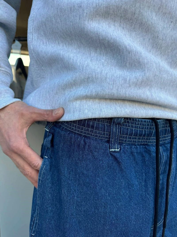 BIGMIKE - DENIM PAINTER PANTS - L.INDIGO