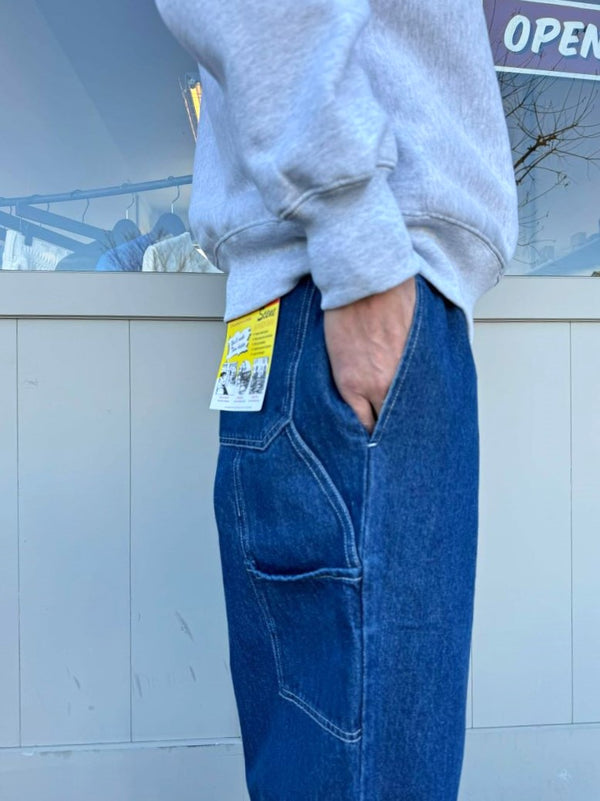 BIGMIKE - DENIM PAINTER PANTS - L.INDIGO