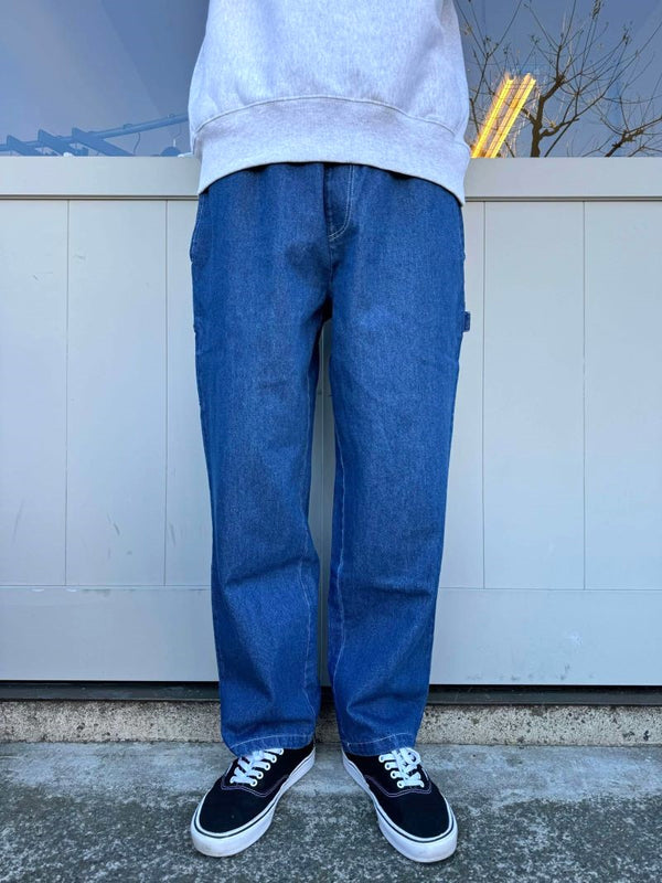BIGMIKE - DENIM PAINTER PANTS - L.INDIGO