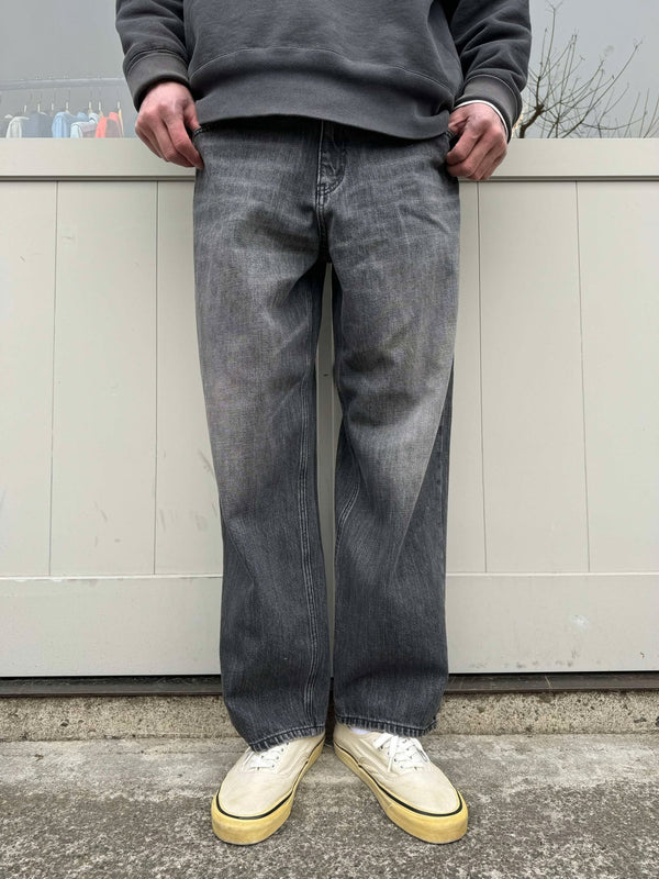 GUNG HO - DENIM TAPARED PANTS - BLACK