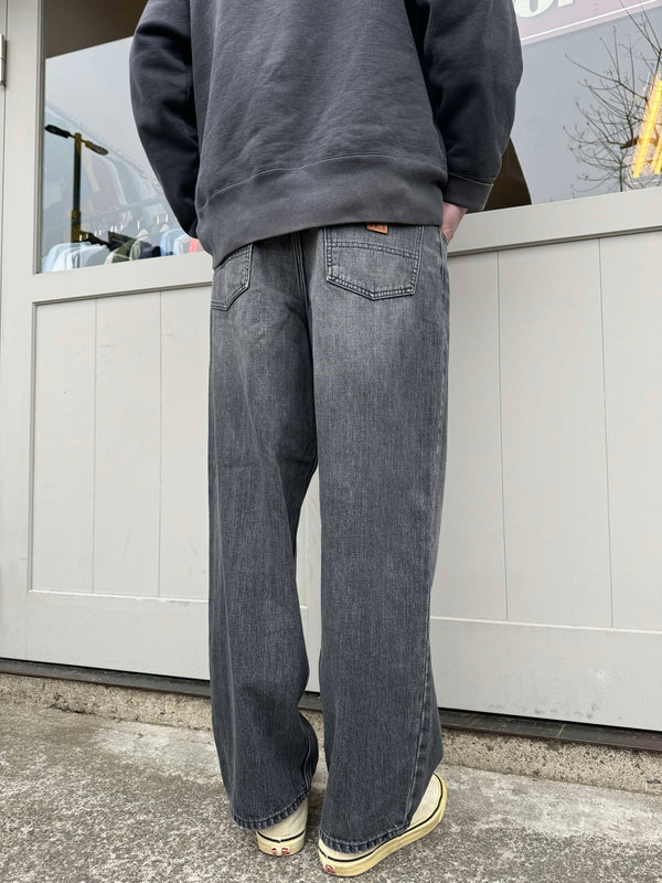 GUNG HO - DENIM TAPARED PANTS - BLACK