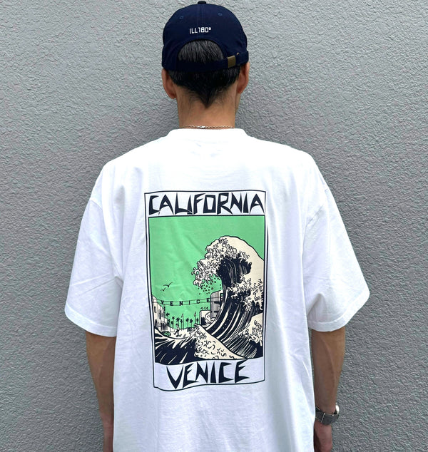 BLACK JAKS x ILL ONE EIGHTY - AMERICAN WAVE S/S TEE - WHITE