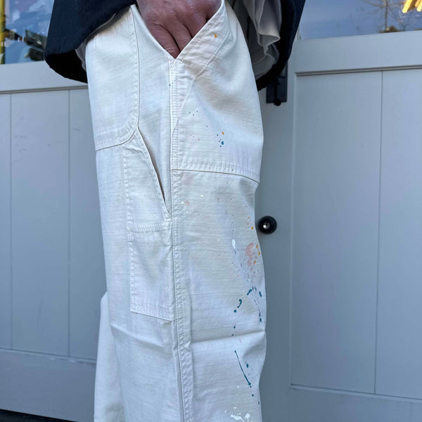 melple - CARPENTER PANTS - PAINTED - OFF WHITE