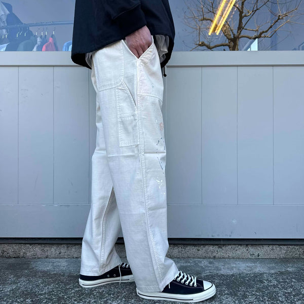 melple - CARPENTER PANTS - PAINTED - OFF WHITE