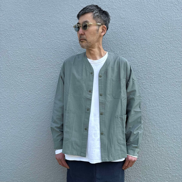 BIGMIKE - COTTON NYLON ENGINEER JACKET - MINT
