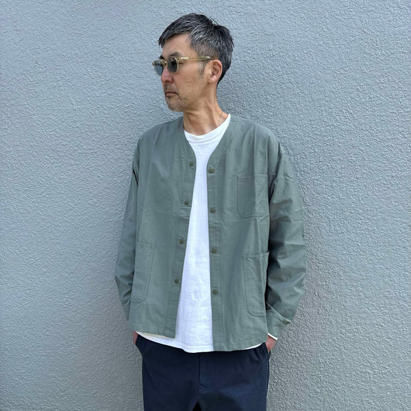 BIGMIKE - COTTON NYLON ENGINEER JACKET - MINT