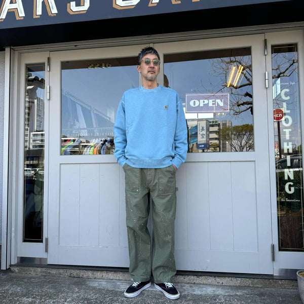 Carhartt WIP - NELSON SWEATSHIRT - CLAY BLUE (garment dyed)
