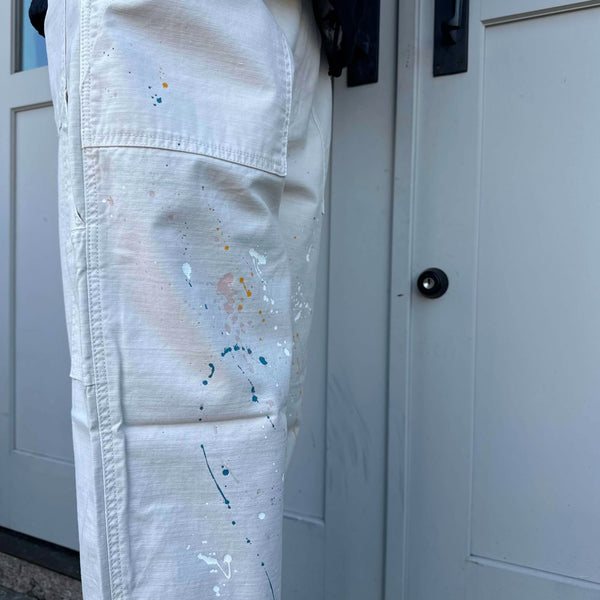 melple - CARPENTER PANTS - PAINTED - OFF WHITE