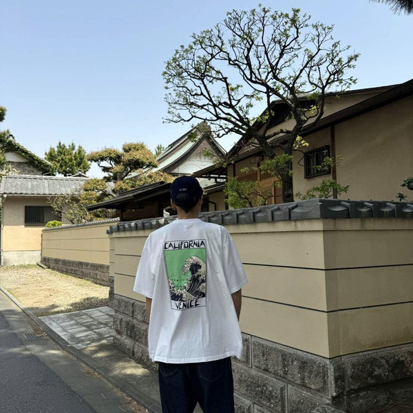 BLACK JAKS x ILL ONE EIGHTY - AMERICAN WAVE S/S TEE - WHITE