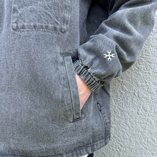 BLUCO - 12oz DENIM COACH JACKET - BLACK