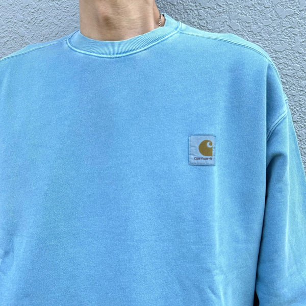 Carhartt WIP - NELSON SWEATSHIRT - CLAY BLUE (garment dyed)