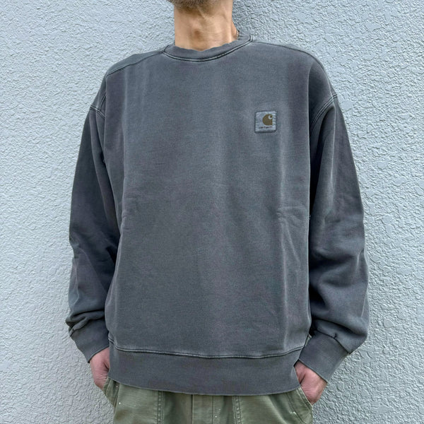 Carhartt WIP - NELSON SWEATSHIRT - GRAPHITE (garment dyed)
