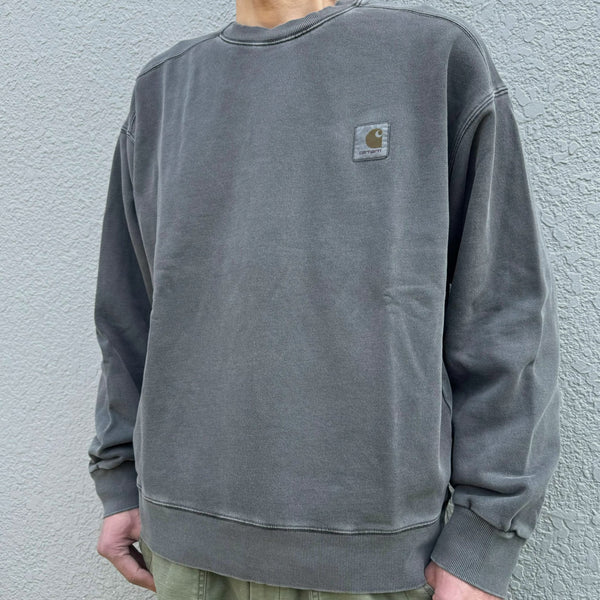 Carhartt WIP - NELSON SWEATSHIRT - GRAPHITE (garment dyed)