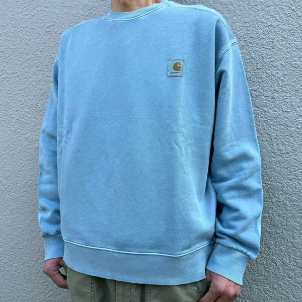 Carhartt WIP - NELSON SWEATSHIRT - CLAY BLUE (garment dyed)