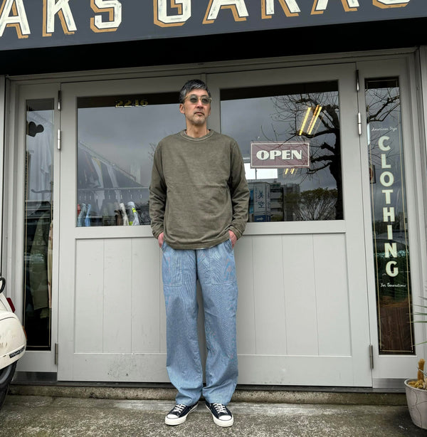 JACKMAN - LEAD OFF LS T-SHIRT - FADE DRY SEPIA