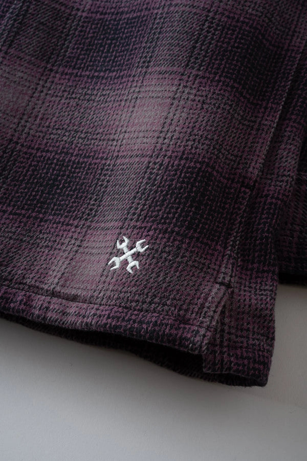 BLUCO - OMBRE CHECK FLANNEL SHIRT - PURPLE
