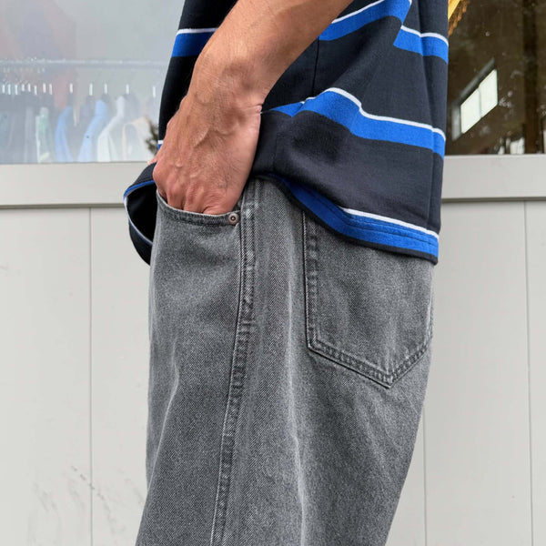 BLUCO - JAPAN DENIM EASY COWBOY PANTS - BLACK FADE