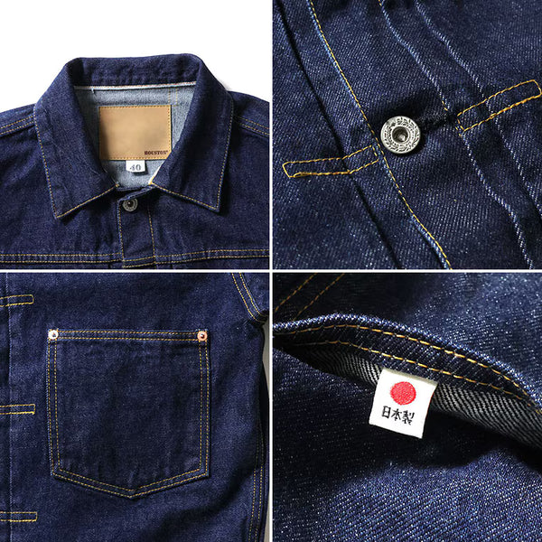 HOUSTON - WWⅡSELVEDGE TRUCKER JACKET - INDIGO ONE WASH