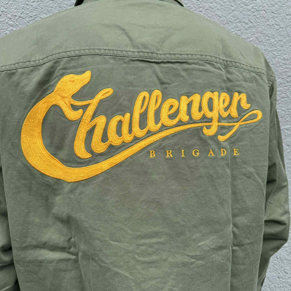 CHALLENGER - SNAKING LOGO WORK SHIRT - OLIVE