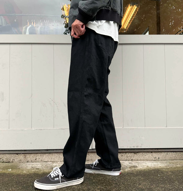 BLUCO - JAPAN DENIM EASY COWBOY PANTS - BLACK ONE WASH