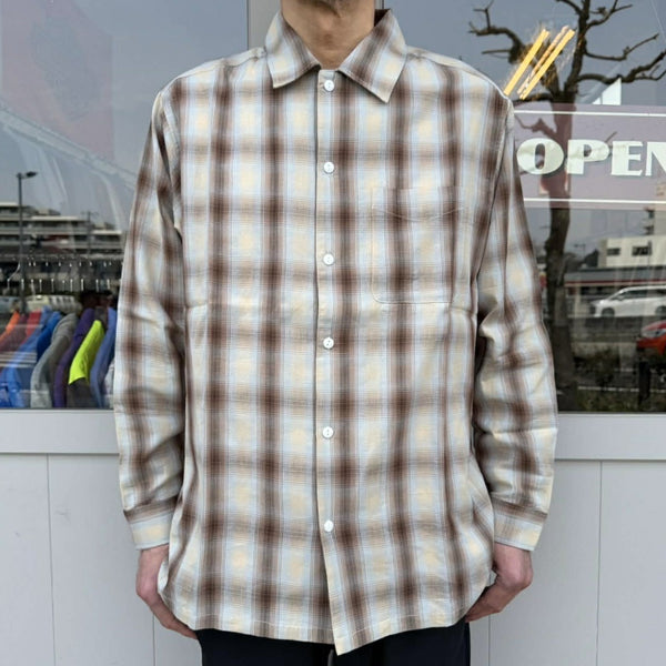 FIVE BROTHER - LIGHT OMBRE SHIRTS - BEIGE×L.BLUE