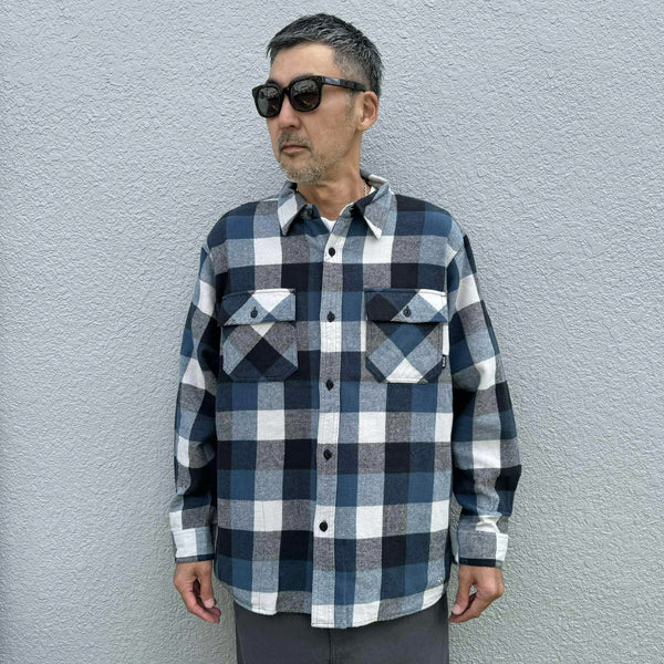 BLUCO - BUFFALO CHECK FLANNEL SHIRT - NAVY