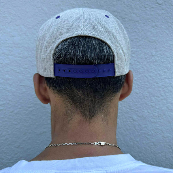 melple - TRUCKER CAP - FAIRFAX - GRAY × PURPLE