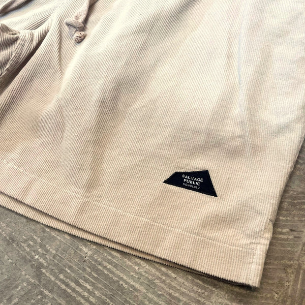 SALVAGE PUBLIC - AUAHI CORDUROY SHORTS - NATURAL