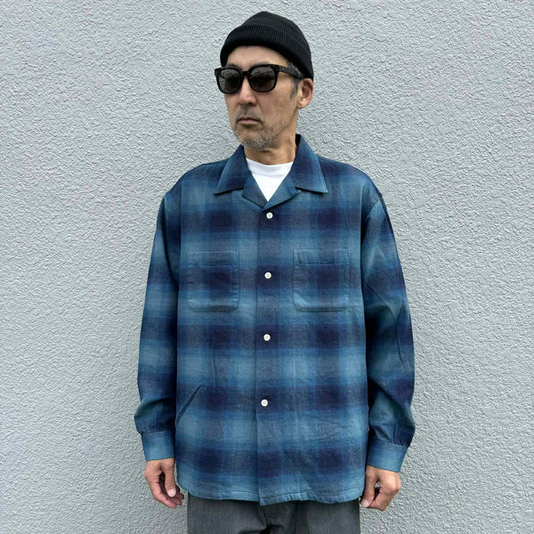 FIVE BROTHER - CHECK ONE-OP SHIRT - BLUE