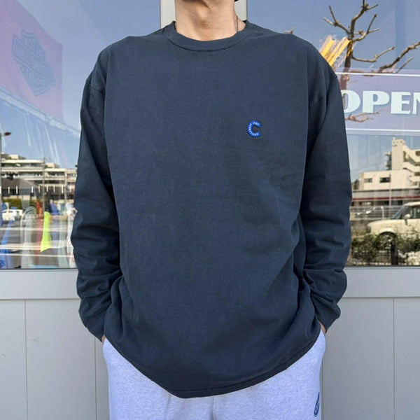 CHALLENGER - L/S PIGMENT C PATCH TEE - PEPPER BLACK