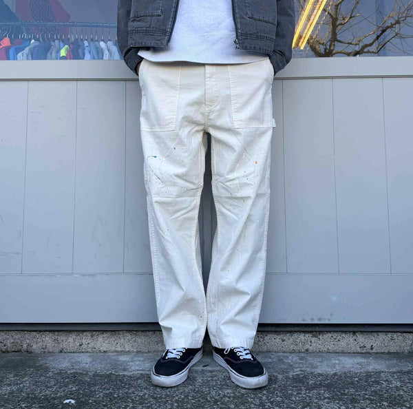melple - CARPENTER PANTS - PAINTED - OFF WHITE