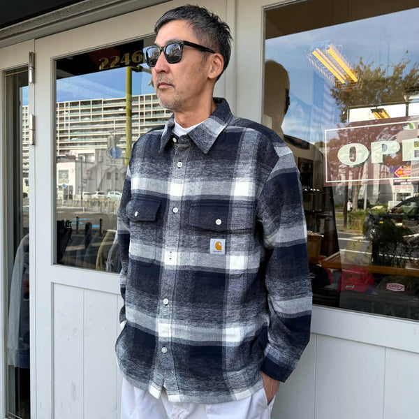 Carhartt WIP - L/S ESTERSON SHIRT - ESTERSON CHECK, DARK NAVY