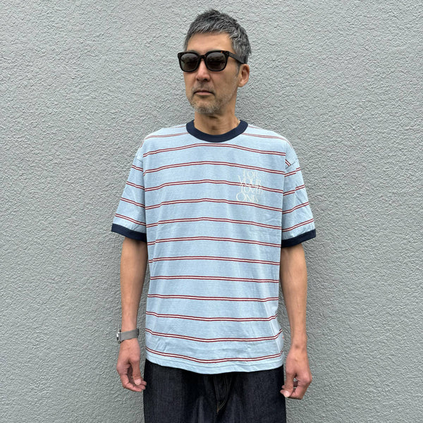 melple - SEAVIEW RINGER S/S - BLUE