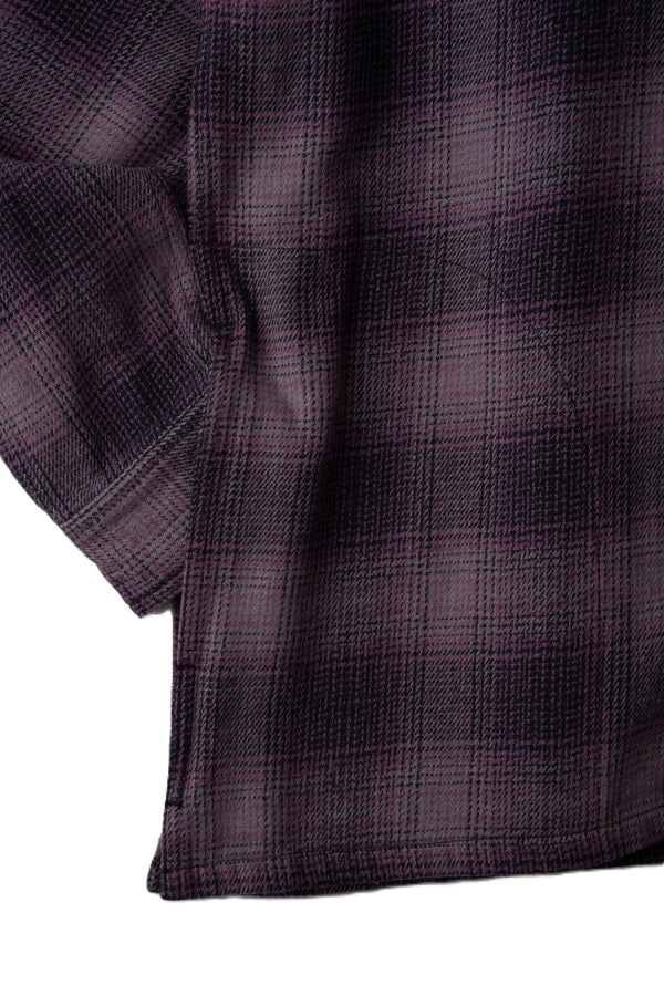 BLUCO - OMBRE CHECK FLANNEL SHIRT - PURPLE