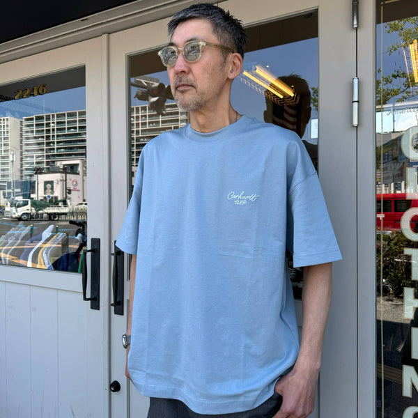 Carhartt WIP - S/S SIGNATURE SCRIPT T-SHIRT - FROSTED BLUE