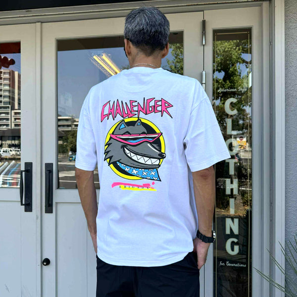 CHALLENGER - NEON WOLF TEE - WHITE