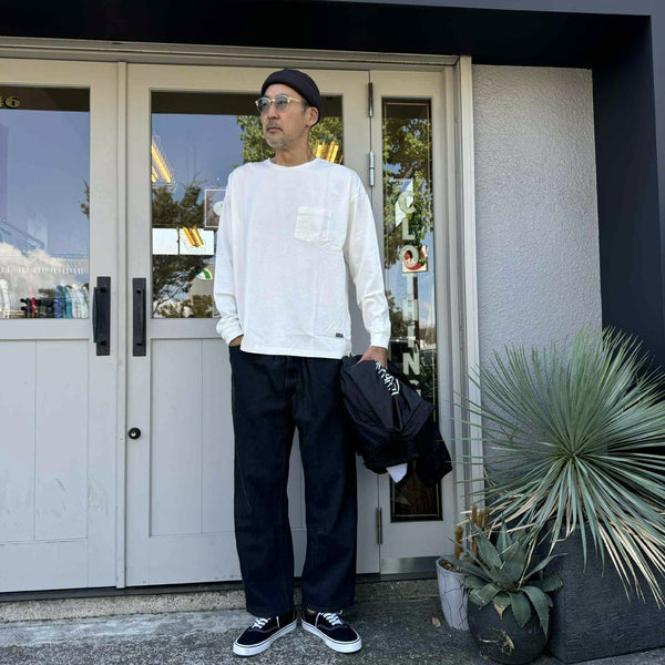 ILL ONE EIGHTY - SOLID POCKET LS TEE - WHITE