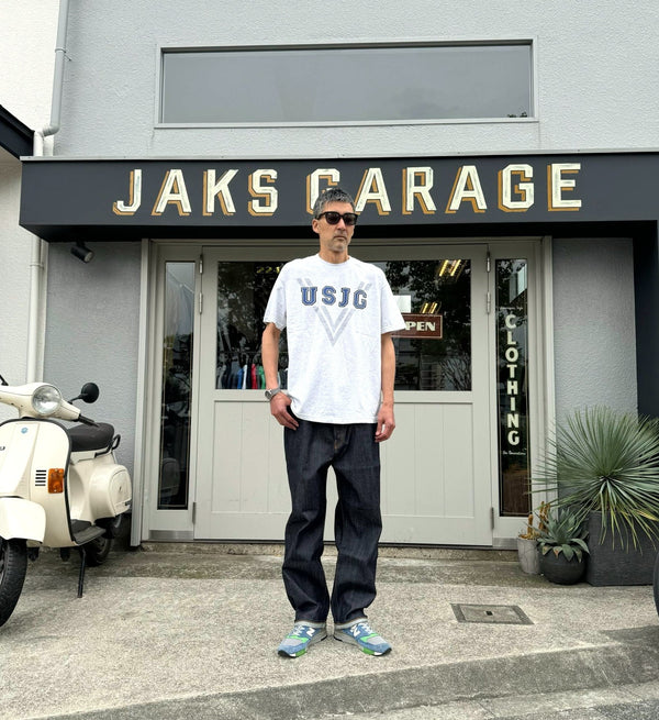BLACK JAKS x MADE IN STANDARD - USJG TEE - ASH GRAY