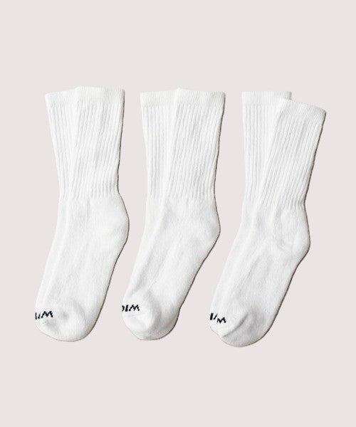 WIGWAM - CREW 3P SOCKS - WHITE