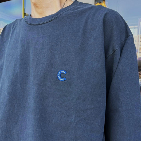 CHALLENGER - L/S PIGMENT C PATCH TEE - PEPPER BLACK