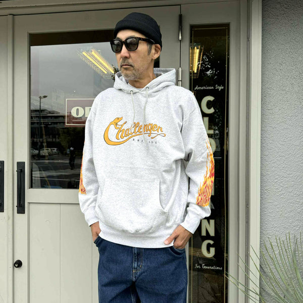 CHALLENGER - SNAKING LOGO HOODIE - GRAY