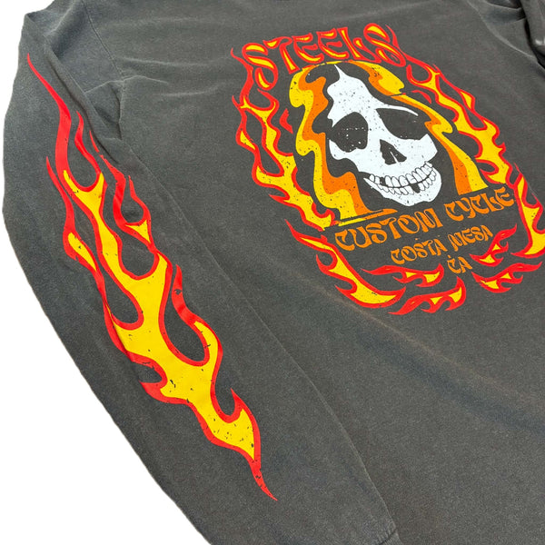 STEELS - BURN IT LONG SLEEVE - FADED BLACK