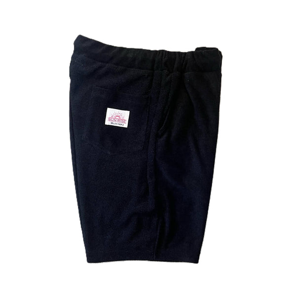 melple - 3.6 PILE SHORTS - BLACK