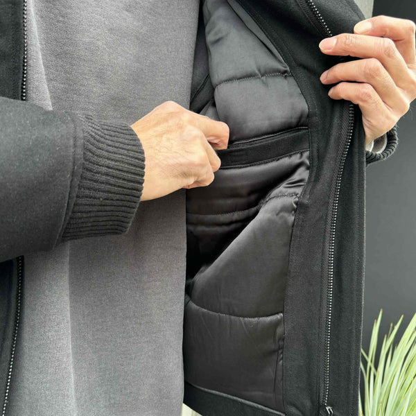 TOWNCRAFT - BLACK DERBY STYLED JACKET - BLACK