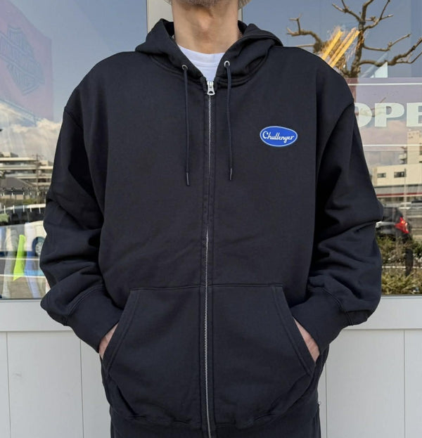 CHALLENGER -BRIGADE ZIP HOODIE - BLACK